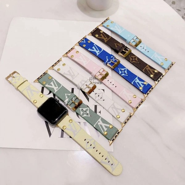Louis Vuitton Apple Watch Band 49mm 40mm 41mm 38mm 45mm 44mm 42mmbands Replacement Strap Wristbands for Louis Vuitton iWatch SE Series 9 8 7 6 5 4 3 2 ultra/ultra 2Band  Strap For apple galaxy Huawei watch all series