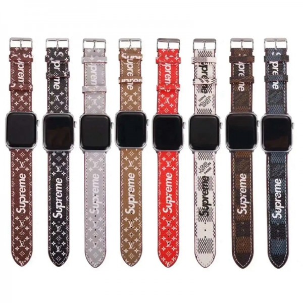 Louis Vuitton supreme Apple Watch Band 49mm 40mm 41mm 38mm 45mm 44mm 42mm20mm 22mm Band Compatible with Louis Vuitton supreme Samsung Galaxy Watch 6/6 CLassic 4bands Replacement Strap 