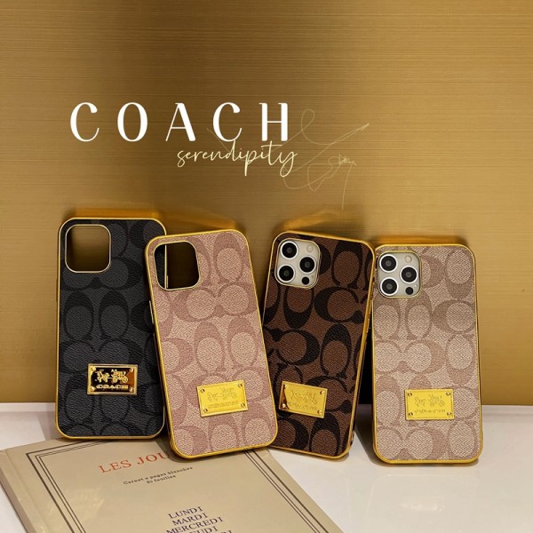 Coach iPhone 15 14/13/12/11 pro xr/xs  Brand Full Cover ledertasche Luxury iPhone 15 plus 15 Pro max Case Back Cover coque CoachiPhone 15 pro 13/14 15 Pro Max Case