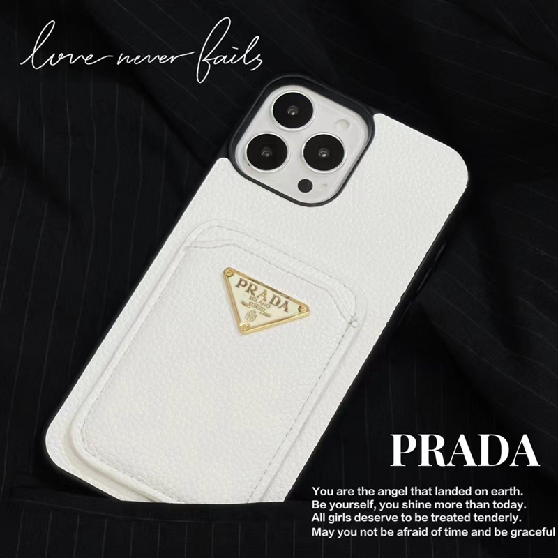 Prada women men Leather Prada iPhone 15 14 13 Pro Max 15 plus case cover