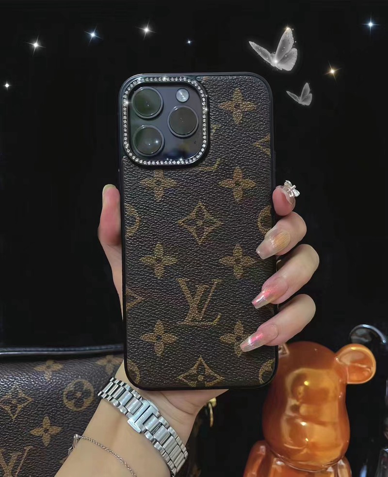Louis Vuitton iPhone 15 14 13 Pro Max 15 plus caseLeather  