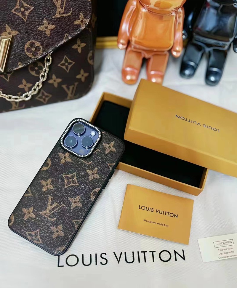 Louis Vuitton fake case iphone xr xs max 15 14/12/13 pro max shellFashion Brand Full Cover housseLuxury Case