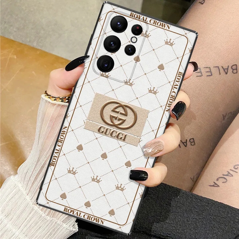 Fashion Gucci galaxy s24 s23 s22 s21 Brand Full Cover ledertascheShockproof Protective Designer iPhone 15 samsung s23 s24 Case