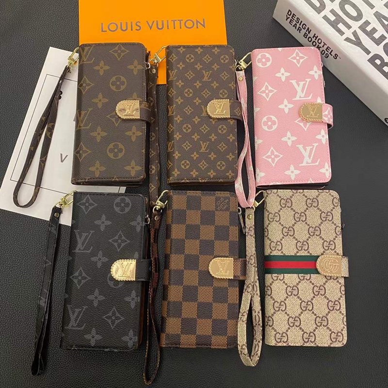 Wallet Leather Wristlet women men Gucci Lv galaxy s24 s23 s22 s21 Brand Full Cover