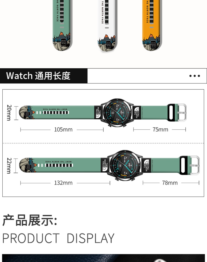 THE NORTH FACE Samsung Galaxy Watch 6/6 CLassic 4Band  Strap For apple galaxy Huawei watch all series